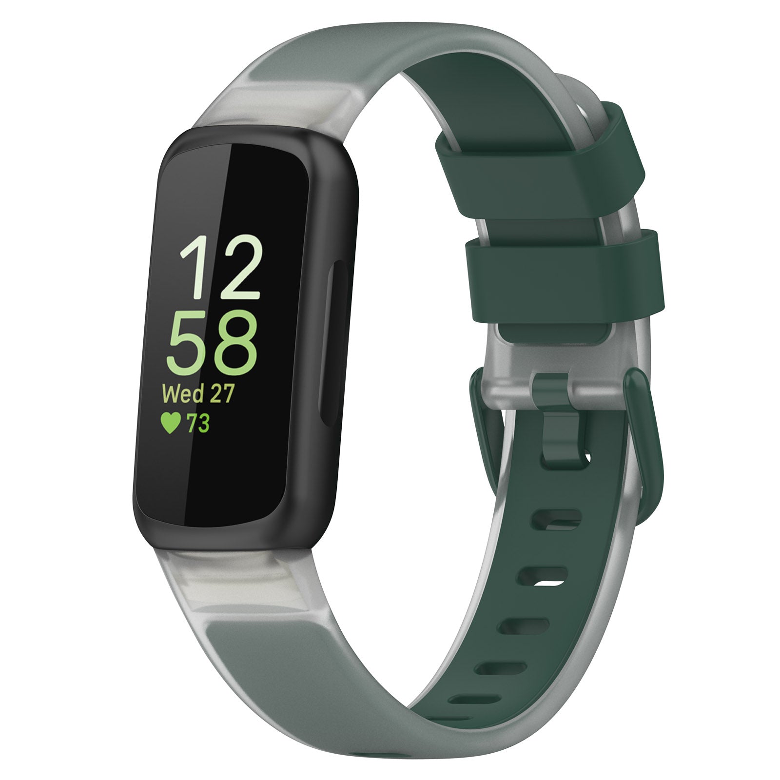For Fitbit Inspire 3 Silicone Watch Band Dual Color Transparent Wrist Strap For Fitbit Inspire 3 Silicone Watch Band Dual Color Transparent Wrist Strap